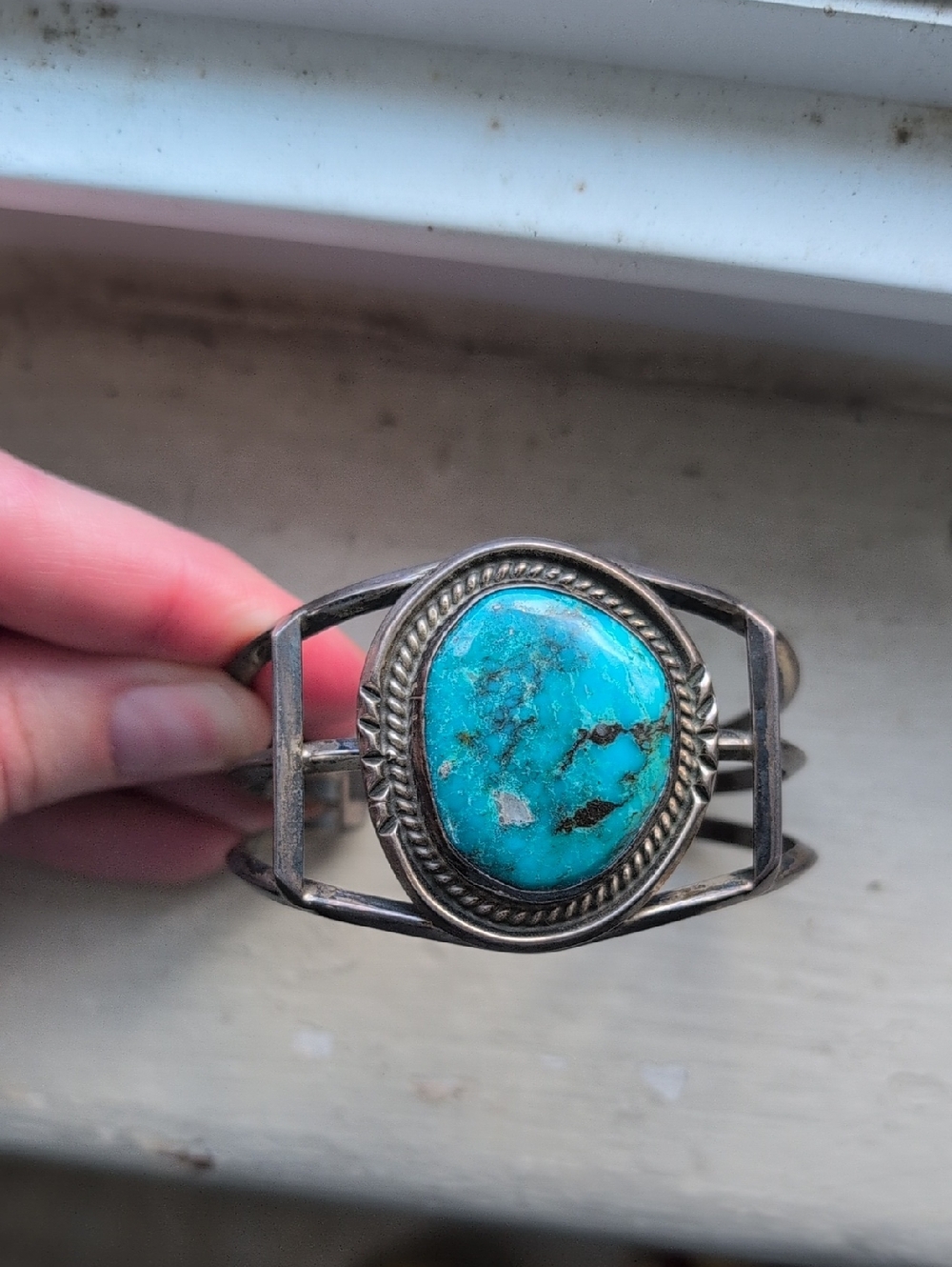 Sterling Silver Turquoise Cuff - Picture 3 of 6